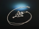 Filigrane Eleganz! Exquisite Collier Kette mit Diamant Anh&auml;nger Wei&szlig;gold 750 Brillanten