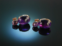 Lila Love! Wundervolle Amethyst Cabochon Ohrringe...