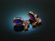 Lila Love! Wundervolle Amethyst Cabochon Ohrringe Ros&eacute; Gold 750