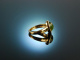 Fantastic Green! Wundervoller Peridot Cabochon Ring Gelb Gold 750