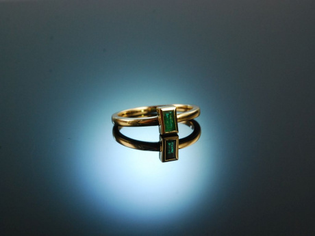 Exquisite Emerald! Zarter Smaragd Ring Gold 750