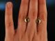 Around 1930! Time typical earrings gold 333 tourmaline green Verneuil spinel