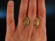 Biedermeier um 1840! Zauberhafte Ohrringe Gold 333 Saatperlen