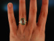 Beautiful Topaz! Ring Gelbgold 585 Blau Topas Schachbrettschliff