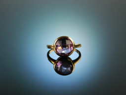 Violet Beauty! Amethyst ring yellow gold 585