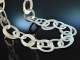 Icy Silver! Large satin necklace Sterling Silver 925