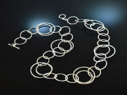 Icy Silver! Gro&szlig;e satinierte Kette Sterling Silber 925