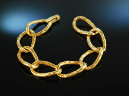 Around 1970! Chic links bracelet silver 835 gold plated