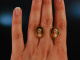 Around 1900! Porcelain Traditional Earrings Girl Portraits Silver Gold Plated