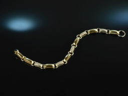 Um 1995! Qualit&auml;tvolles klassisches Armband Gold 585 Brillanten ca. 0,9 ct