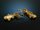 To costume and hunting! Beautiful Grandl earclips around 1980 silver 835 gold plated