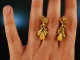 To costume and hunting! Beautiful Grandl earclips around 1980 silver 835 gold plated