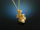 To costume and hunting! Grandl set around 1980 pendant with chain earrings ring silver gold plated
