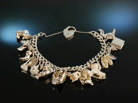 Lovely Charms! Charm Bracelet Bettelarmband Sterlingsilber Birmingham 1969