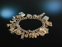 Lovely Charms! Charm Bracelet Bettelarmband Sterlingsilber Birmingham 1969