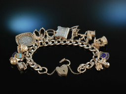 Vintage charms! Charm Bracelet charm bracelet silver 925...