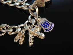 Vintage Charms! Charm Bracelet Bettelarmband Silber 925...