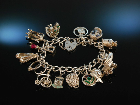 Lovely Charms! Charm Bracelet Bettelarmband Silber 925 Birmingham 1978