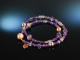 Fine Violet! Fancy Armband Silber 925 ros&eacute;vergoldet Amethyst
