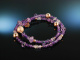 Fine Violet! Fancy Armband Silber 925 ros&eacute;vergoldet Amethyst