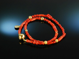 Cool Coral! Fancy Armband Silber 925 vergoldet Edel...