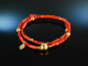 Cool Coral! Fancy Armband Silber 925 vergoldet Edel Koralle Sardegna