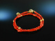 Cool Coral! Fancy Armband Silber 925 vergoldet Edel Koralle Sardegna