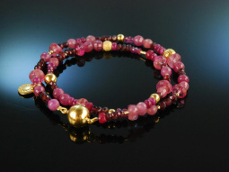 Red Ruby! Fancy Armband Silber 925 vergoldet Rubin Quarz...