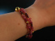 Red Ruby! Fancy Armband Silber 925 vergoldet Rubin Quarz Granat