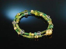 Sweet Green! Fancy Armband Silber 925 vergoldet Peridot...