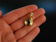 Around 2005! Beautiful Heavy Sapphire Clip Pendant Gold 585 Handcrafted