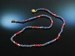Around 1995! Beautiful Sapphire Ruby Chain Decorations...