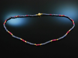 Around 1995! Beautiful Sapphire Ruby Chain Decorations...