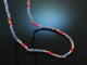 Around 1995! Beautiful Sapphire Ruby Chain Decorations Gold 750 Ball Clasp Gold 585