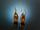 Baltic Amber! Sch&ouml;ne facettierte Bernstein Tropfen Ohrringe Gold 585