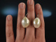 Big Pearls! Gro&szlig;e Barocke Zuchtperlen Ohrringe S&uuml;&szlig;wasser Wei&szlig; Gold 750