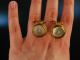 Around 1950! Classic Vintage Cufflinks Silver 835 Gold Plated Mother of Pearl Inserts