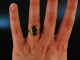 Um 1960! Zeittypischer Vintage Ring Gold 333 Rauchquarz