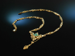 Deutsch um 1850! H&uuml;bsche Biedermeier Collier Kette...