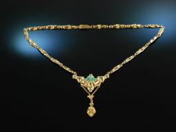 Deutsch um 1850! H&uuml;bsche Biedermeier Collier Kette...