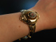 M&uuml;nchen um 1850! Biedermeier Armband vergoldet Saatperlen und Email Dekor