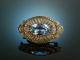 Art Deco around 1920! Large Brooch Silver 800 Verneuil Spinel Markasites
