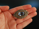 Art Deco around 1920! Large Brooch Silver 800 Verneuil Spinel Markasites