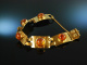 Around 1935! Beautiful bracelet Georg Kramer Amber Silver 835 gold plated