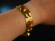 Around 1935! Beautiful bracelet Georg Kramer Amber Silver 835 gold plated