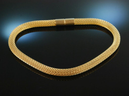 Around 1995! Beautiful heavy knitted tube chain silver...