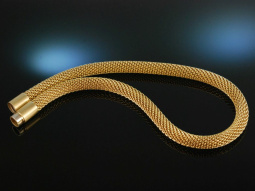 Around 1995! Beautiful heavy knitted tube chain silver...