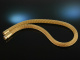 Around 1995! Beautiful heavy knitted tube chain silver 925 gold plated