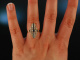 Um 1910! Feiner Art Deco Marquise Ring Diamanten Saphire Gold 585 Platin