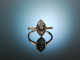 M&uuml;nchen um 1915! Charmanter zarter Diamant Verlobungs Ring Gold 585 Silber